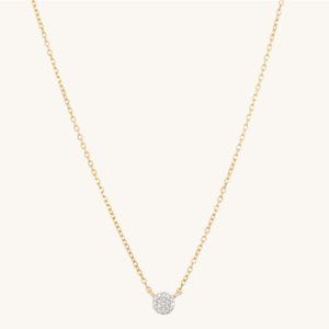 MEJURI - Pave Diamond Round Necklace